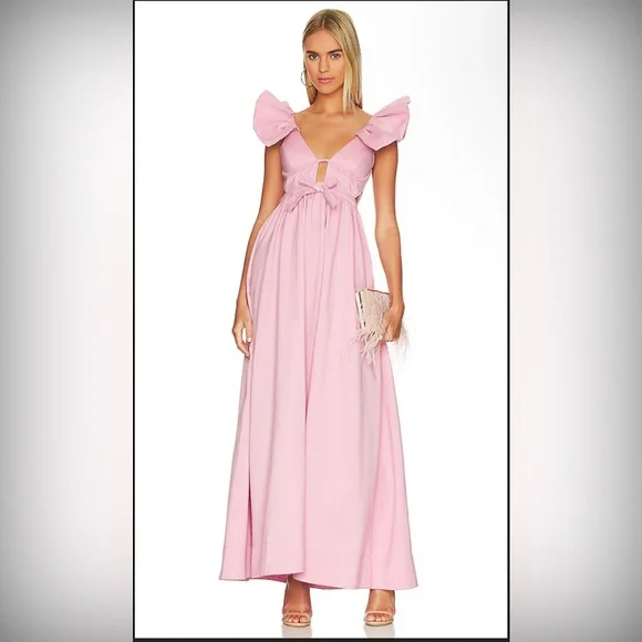 chinese dress ladies FOR LOVE & LEMONS Teagan Maxi Dress In Pink  Lusso Di Luna Boutique